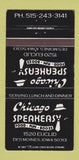 Matchbook Cover - Chicago Speakeasy Des Moines IA 30 Strike