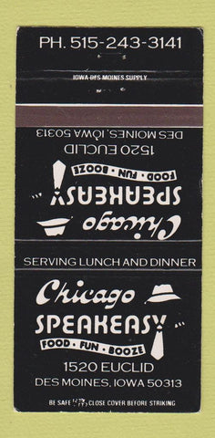 Matchbook Cover - Chicago Speakeasy Des Moines IA 30 Strike