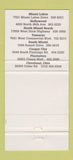 Matchbook Cover - Beverly Hills Cafe Miami Tamarac FL 30 Strike