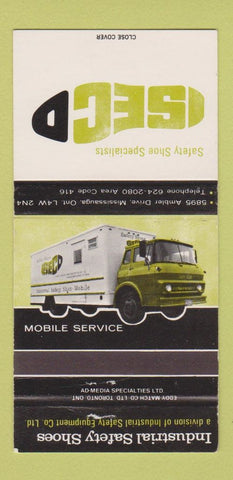 Matchbook Cover - Industrial Safety Shoes Mississauga ON 30 Strike