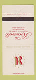 Matchbook Cover - Roosevelt Hotel New York City 30 Strike