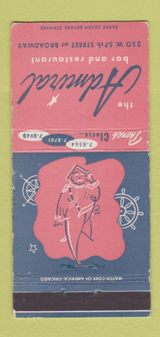 Matchbook Cover - Admiral Bar Restaurant New York City WORN 30 Strike
