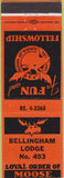 Matchbook Cover - Matchbook Cover Moose Lodge Bellingham WA