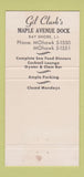 Matchbook Cover - Gil Clark's Bay Shore LI NY Restaurant 30 Strike