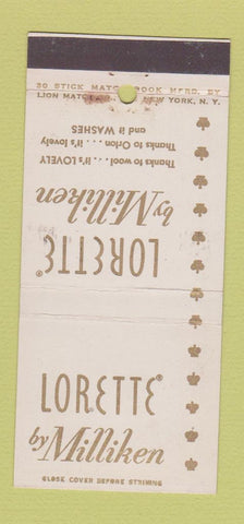 Matchbook Cover - Lorette by Milliken Wool Fabric WEAR 30 Stick