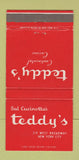 Matchbook Cover - Sal Cucinotta's Teddy's New York City 30 Strike