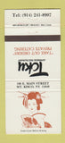 Matchbook Cover - Toku Japanese Restaurant girlie Mount Kisco NY 30 Strike
