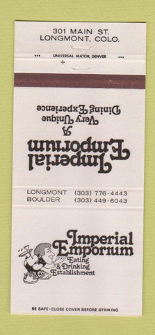 Matchbook Cover - Imperial Emporium Longmont Colorado 30 Strike
