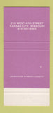 Matchbook Cover - Fedora Cafe Bar Kansas City MO 30 Strike