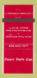 Matchbook Cover - Fresco Pasta Cafe Madison WI WEAR 30 Strike