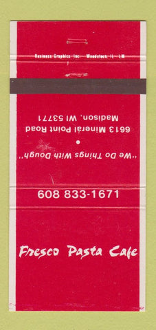 Matchbook Cover - Fresco Pasta Cafe Madison WI WEAR 30 Strike