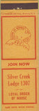 Matchbook Cover - Matchbook Cover Moose Lodge Silver Creek NY