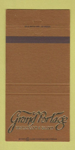 Matchbook Cover - Grand Portage Restaurant Registry Hotel Irvine CA 30 Strike