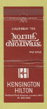 Matchbook Cover - Kensington Hilton Hotel London UK England 30 Strike