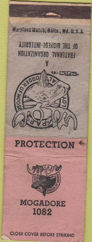 Matchbook Cover - Matchbook Cover Moose Lodge Mogadore OH WORN