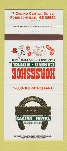 Matchbook Cover - Horseshoe Casino Casino Center MS Robinsonville 30 Strike