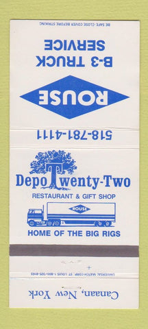 Matchbook Cover - Rouse Truck Service Canaan NY truck stop 30 Strike