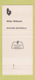 Matchbook Cover - Miller Millwork  30 Strike