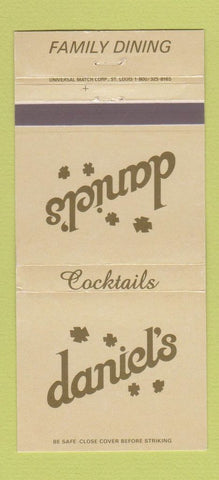 Matchbook Cover - Daniel's Restaurant Orland Park IL WEAR 30 Strike