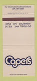 Matchbook Cover - Capers Annapolis MD 30 Strike