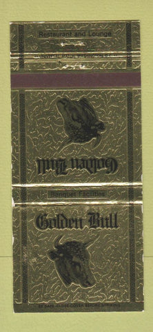 Matchbook Cover - Golden Bull Restaurant Gaithersburg MD Adelphi 30 Strike