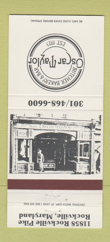 Matchbook Cover - Oscar Taylor Butcher Bakery Rockville MD 30 Strike