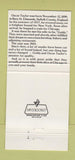 Matchbook Cover - Oscar Taylor Butcher Bakery Rockville MD 30 Strike