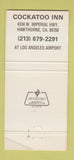 Matchbook Cover - Cockatoo Inn Hawthorne CA WEAR 30 Strike