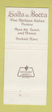 Matchbook Cover - Salla in Bocca Restaurant New York City 30 Strike