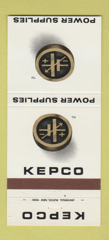 Matchbook Cover - Kepco Power Supplies Flushing NY 30 Strike