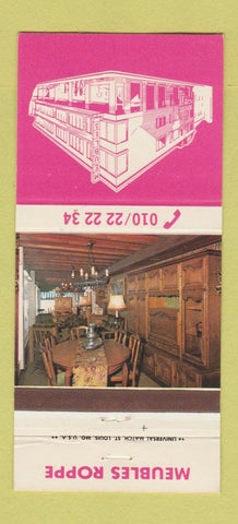Matchbook Cover - Meubles Roppe Brussels Belgium 30 Strike