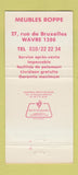 Matchbook Cover - Meubles Roppe Brussels Belgium 30 Strike