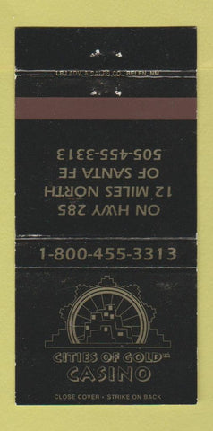 Matchbook Cover - Cities of Gold Casino Santa Fe NM 30 Strike