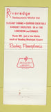 Matchbook Cover - The Silo Riveredge Restaurant Motor Inn Reading PA 30 Strike