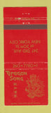Matchbook Cover - Dragon Song New York City 30 Strike