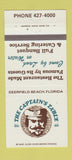Matchbook Cover - Captain's Table Deerfield Beach FL 30 Strike