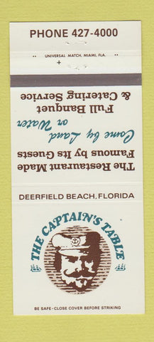 Matchbook Cover - Captain's Table Deerfield Beach FL 30 Strike