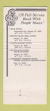 Matchbook Cover - National Bank of Beaver County PA Monaca Mars 30 Strike