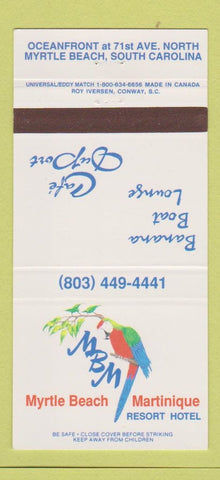 Matchbook Cover - Byrtle Beach Martinique Hotel SC 30 Strike