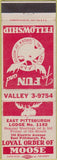Matchbook Cover - Matchbook Cover Moose Lodge East Pittsburgh PA