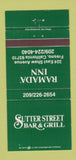 Matchbook Cover - Ramada Inn Fresno CA Sutter Street Bar 30 Strike