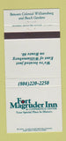 Matchbook Cover - Fort Magruder Inn Williamsburg VA 30 Strike