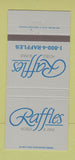 Matchbook Cover - Raffles Hotels Inns 30 Strike