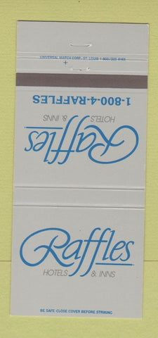 Matchbook Cover - Raffles Hotels Inns 30 Strike
