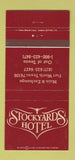 Matchbook Cover - Stockyards Hotel Fort Worth TX 30 Strike