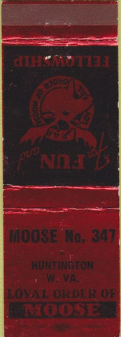 Matchbook Cover - Matchbook Cover Moose Lodge Huntington WV