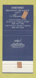 Matchbook Cover - Commonwealth Park Hotel Richmond VA 30 Strike