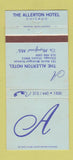 Matchbook Cover - Allerton Hotel Chicago IL WEAR 30 Strike