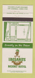 Matchbook Cover - Ireland's Resort Hotel Fort Lauderdale FL 30 Strike