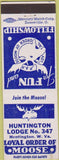 Matchbook Cover - Matchbook Cover Moose Lodge Huntington WV